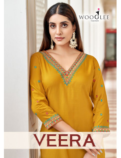 Wooglee Fashion Veera Rayon Kurti Catalog at Wholesale Rate