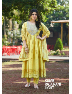 Kumb Raja Rani Light Anarkali Suits Catalog at Wholesale Rate