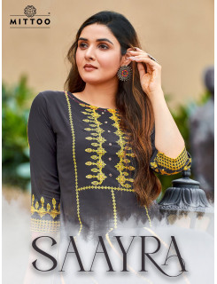 Mittoo Kurti Saayra Rayon Kurti Catalog at Wholesale Rate