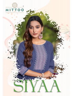 Mittoo Kurti Siyaa Ladies Tops Catalog at Wholesale Rate