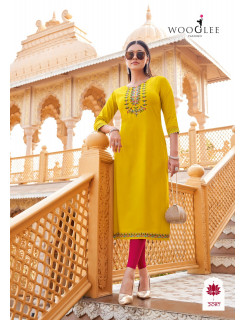 Wooglee Fashion Barbella Vol 13 Rayon Kurti Catalog at Wholesale Rate