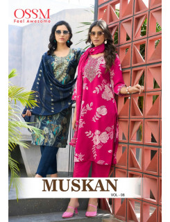 Ossm Muskan Vol 8 Printed Salwar Kameez Catalog at Wholesale Rate