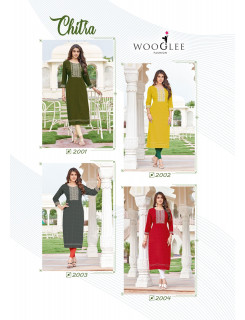 Wooglee Fashion Chitra Rayon Kurti Catalog at Wholesale Rate