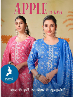 Kaya Kurti Apple Printed Salwar Kameez Catalog at Wholesale Rate Kaya Kurti Apple Printed Salwar Kameez Catalog at Wholesale Rate