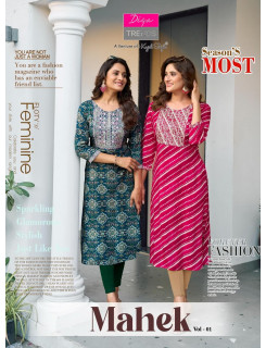 Diya Trends Mahek Vol 1 Rayon Kurti Catalog at Wholesale Rate