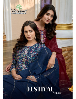 Vaniska Festival Vol 3 Readymade Dress Catalog at Wholesale Rate