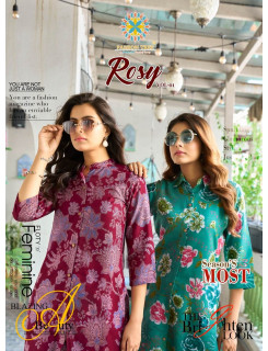 Passion Tree Rosy Kurtis With Bottom Catalog at Wholesale Rate