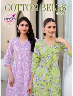 Radhika Lifestyle Cotton Bells Vol 2 Kurti Palazzo Set Catalog at Wholesale Rate