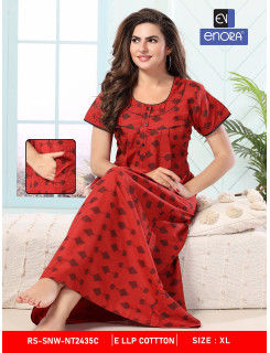 Enora Cotton Three Nighty Night Dress Catalog At Wholesale Rate
