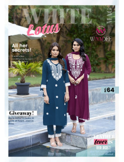 Woodee White Lotus Readymade Dress Catalog at Wholesale Rate