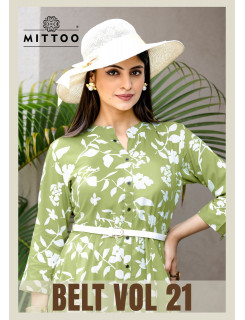 Mittoo Kurti Belt Vol 21 One Piece Dress Catalog at Wholesale Rate