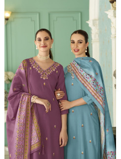 Woodee Chitra Kurti Palazzo Set With Dupatta Catalog at Wholesale Rate