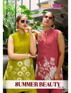 Tips And Tops Summer Beauty Vol 3 Co Ord Set Catalog at Wholesale Rate Tips And Tops Summer Beauty Vol 3 Co Ord Set Catalog at Wholesale Rate