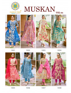Passion Tree Muskan Vol 1 Anarkali Suits Catalog at Wholesale Rate Passion Tree Muskan Vol 1 Anarkali Suits Catalog at Wholesale Rate