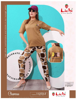 Lichi Charmee Down Shoulder Night Dress Catalog at Wholesale Rate Lichi Charmee Down Shoulder Night Dress Catalog at Wholesale Rate