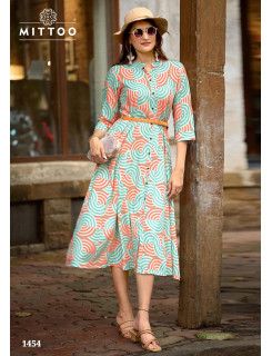 Mittoo Kurti Belt Vol 22 One Piece Dress Catalog at Wholesale Rate