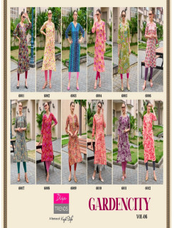 Diya Trends Straight Rayon Kurti Size Set at Wholesale Rate