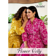 Vaniska Flower Velly Kurtis With Bottom Catalog at Wholesale Rate Vaniska Flower Velly Kurtis With Bottom Catalog at Wholesale Rate
