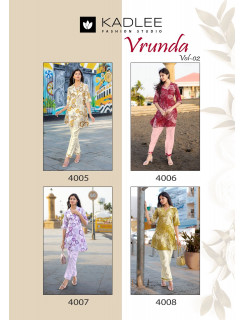 Kadlee Vrunda Vol 2 Co Ord Set Catalog at Wholesale Rate Kadlee Vrunda Vol 2 Co Ord Set Catalog at Wholesale Rate