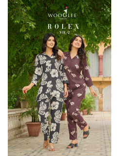 Wooglee Fashion Rolex Vol 2 Co Ord Set Catalog at Wholesale Rate Wooglee Fashion Rolex Vol 2 Co Ord Set Catalog at Wholesale Rate