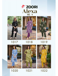 Zoori Alexa Vol 4 Kurtis With Bottom Catalog at Wholesale Rate Zoori Alexa Vol 4 Kurtis With Bottom Catalog at Wholesale Rate