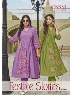 Ossm Festive Stories Vol 5 Readymade Dress Catalog at Wholesale Rate
