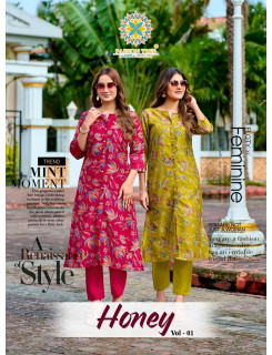 Passion Tree Honey Kurtis With Bottom Catalog at Wholesale Rate Passion Tree Honey Kurtis With Bottom Catalog at Wholesale Rate