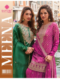 Sayuri Designer Meena Embroidery Salwar Kameez Catalog at Wholesale Rate Sayuri Designer Meena Embroidery Salwar Kameez Catalog at Wholesale Rate