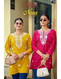 Ossm Nora Vol 7 Rayon Kurti Catalog at Wholesale Rate Ossm Nora Vol 7 Rayon Kurti Catalog at Wholesale Rate