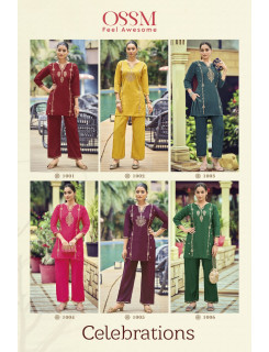 Ossm Celebrations Co Ord Set Catalog at Wholesale Rate Ossm Celebrations Co Ord Set Catalog at Wholesale Rate