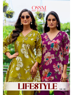 Ossm Life Style Vol 3 Kurtis With Bottom Catalog at Wholesale Rate Ossm Life Style Vol 3 Kurtis With Bottom Catalog at Wholesale Rate