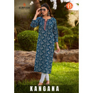 Subhash Sarees Kangana Cotton Kurtis Catalog at Wholesale Rate