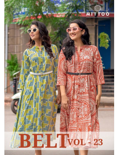 Mittoo Kurti Belt Vol 23 One Piece Dress Catalog at Wholesale Rate