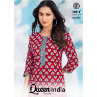 Deeptex Point 8 Queen India Vol 11 Kurtis With Bottom Catalog at Wholesale Rate