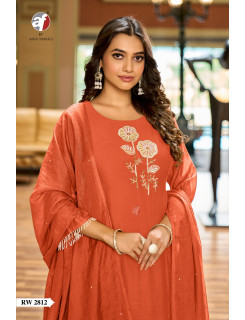 Anju Fabrics Orange Readymade Dress Size Set at Wholesale Rate Anju Fabrics Orange Readymade Dress Size Set at Wholesale Rate