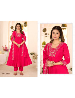 Ladies Flavour Chanderi Readymade Dress Size Set at Wholesale Rate