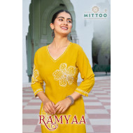 Mittoo Kurti Ramyaa Kurtis With Bottom Catalog at Wholesale Rate