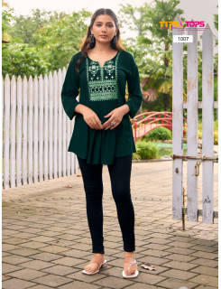 Tips And Tops Sana Vol 5 Rayon Kurti Catalog at Wholesale Rate