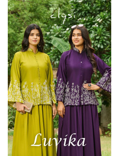 Clysi Luvika Kurti Palazzo Set Catalog at Wholesale Rate Clysi Luvika Kurti Palazzo Set Catalog at Wholesale Rate