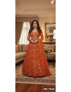 Anju Fabrics Hu7415 Designer Wedding Party Salwar Suits Size Set at Wholesale Rate