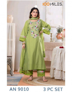 100 Miles Kurti AN9010 Embroidery Salwar Kameez Size Set at Wholesale Rate 100 Miles Kurti AN9010 Embroidery Salwar Kameez Size Set at Wholesale Rate