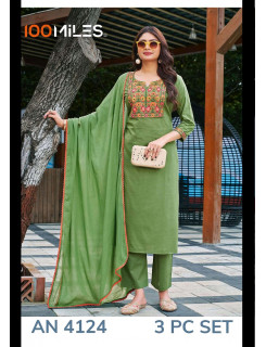 100 Miles Kurti AN4124 Readymade Dress Size Set at Wholesale Rate