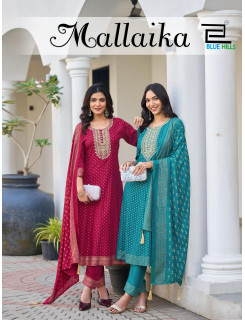 Blue Hills Mallaika Embroidery Salwar Kameez Catalog at Wholesale Rate