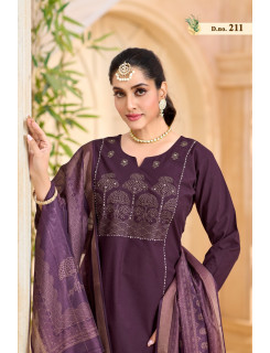 Kadlee Dno 211 Cotton Salwar Kameez Size Set at Wholesale Rate