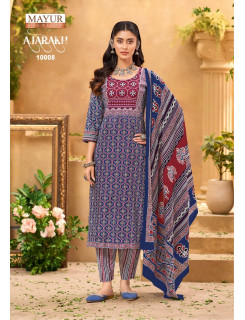 Mayur Creation Ajarakh Vol 10 Cotton Salwar Kameez Catalog at Wholesale Rate