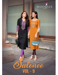 Wooglee Fashion Salonee Vol 9 Rayon Kurti Catalog at Wholesale Rate