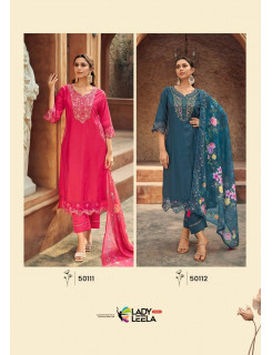 Lady Leela Gulmohar Embroidery Salwar Kameez Catalog at Wholesale Rate