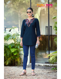 Tips And Tops Twinkle Rayon Kurti Catalog at Wholesale Rate