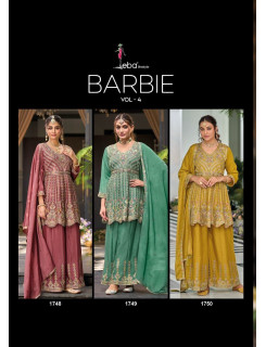 Eba Lifestyle Barbie Vol 4 Designer Wedding Party Salwar Suits Catalog at Wholesale Rate Eba Lifestyle Barbie Vol 4 Designer Wedding Party Salwar Suits Catalog at Wholesale Rate