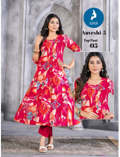 Kaya Kurti Anveshi Vol 5 Kurtis With Bottom Catalog at Wholesale Rate